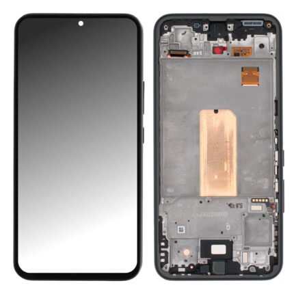 Écran complet noir Samsung Galaxy A54 5G, vue face avant sur fond blanc
