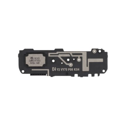 Module haut-parleur sur fond blanc montrant le connecteur et la structure métallique