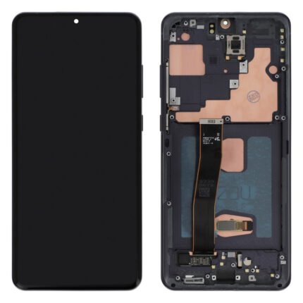 Écran complet OLED noir pour Samsung Galaxy S20 Ultra posé sur fond blanc