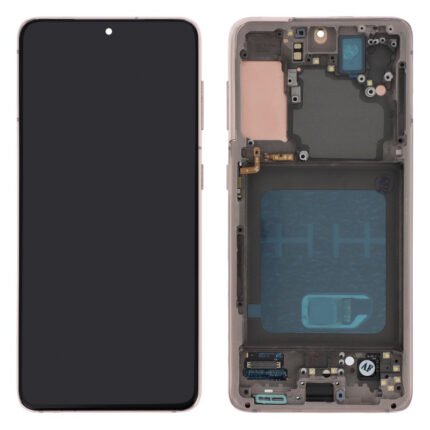 Écran avant violet monté pour Galaxy S21 5G, vue face
