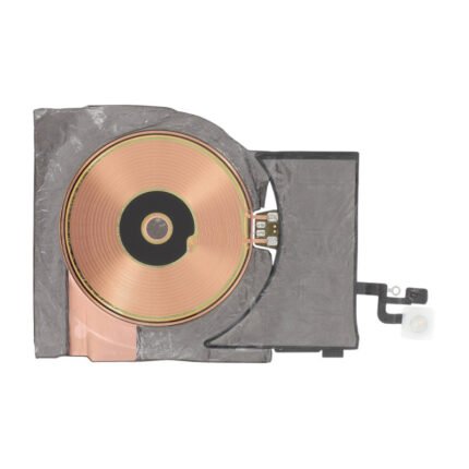 vue rapprochée du module antenne NFC et nappe flash iPhone Air posé sur une table