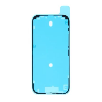 Ruban adhésif pré-découpé pour fixation écran iPhone 17 posé sur fond blanc