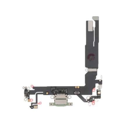 vue rapprochée du port de charge USB-C monté sur nappe, finition sauge