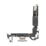 Vue rapprochée du connecteur USB‑C sur nappe Brume pour iPhone 17