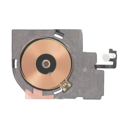 Module antenne NFC et charge sans fil posé sur fond blanc