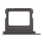 Tiroir SIM iPhone 17 noir positionné à côté d'un iPhone, vue rapprochée de la découpe