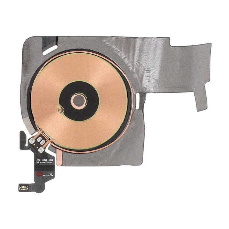 Vue du module antenne NFC et nappe flash pour iPhone 17 Pro, face avant du composant