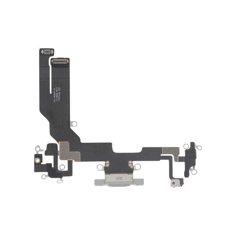Vue rapprochée des broches et du port USB‑C sur la nappe, détail de finition